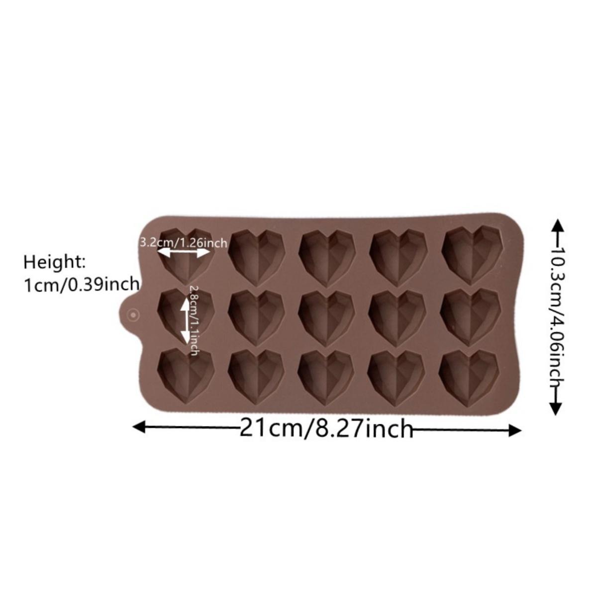 Heart Mold Set for Chocolate, Heart Silicone Molds with Hammers, Letter & Number Chocolate Molds for Valentine Candy Making