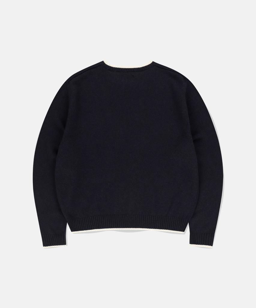 Sun Love Green Knit Sweater Navy