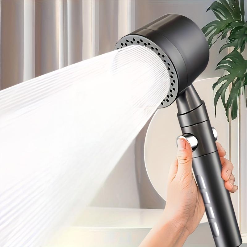 6 Spray Filter Shower Head ABS Portable High Pressure Large Strong Flow Shower Heads with Stop Button Universal Bathroom Nozzle
