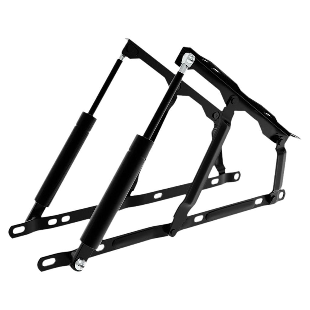 2 sztuki Mechanizm podnoszenia łóżka Czarny Żelazny Oszczędzający wysiłek Wszechstronny Podnoszony Schowek Zawiasy łóżka Wytrzymałe do Szafki Pudełka na materac