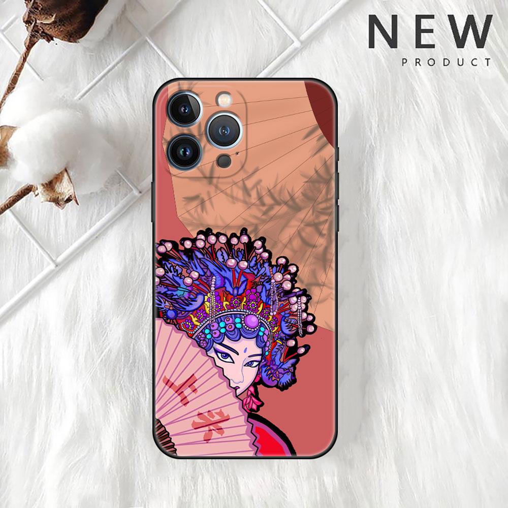 Opera Retro Girl Case For Apple iPhone 14 Pro Max 13 11 12 Mini SE 7 8 Plus X XS 6 6S Silicone Shell Phone Cover Soft TPU Funda