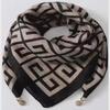 Women's Autumn/Winter Versatile Silk Scarf - Fashionable, Warm Magnetic Buckle Korean Square Design