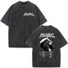Rapper Arcangel La 8va Maravilla Album 2026 Vintage Washed T Shirts Men's Hip Hop Fashion Loose Clothing Short Sleeve T-shirt
