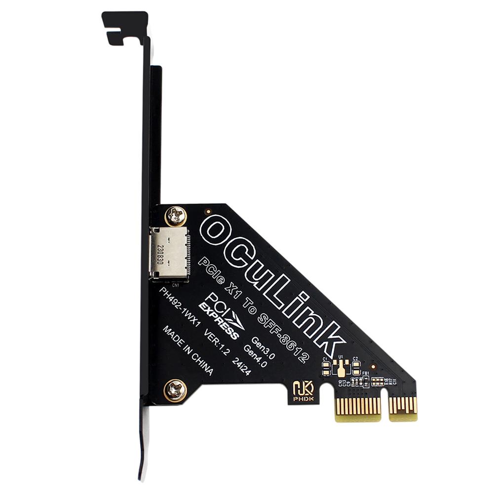 PCIe to SFF 8611 and SFF 8612 Adapter Card for SFF U2 SSDs PCIe 4.0 Compatible with Windows Linux Systems