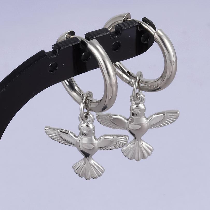 1 Paar Silberfarbene Liebesherz Schleifenknoten Charms Ohrringe Edelstahl Creolen Ohrringe Für Damen Herren Accessoires Sonnenblumen Schmuck