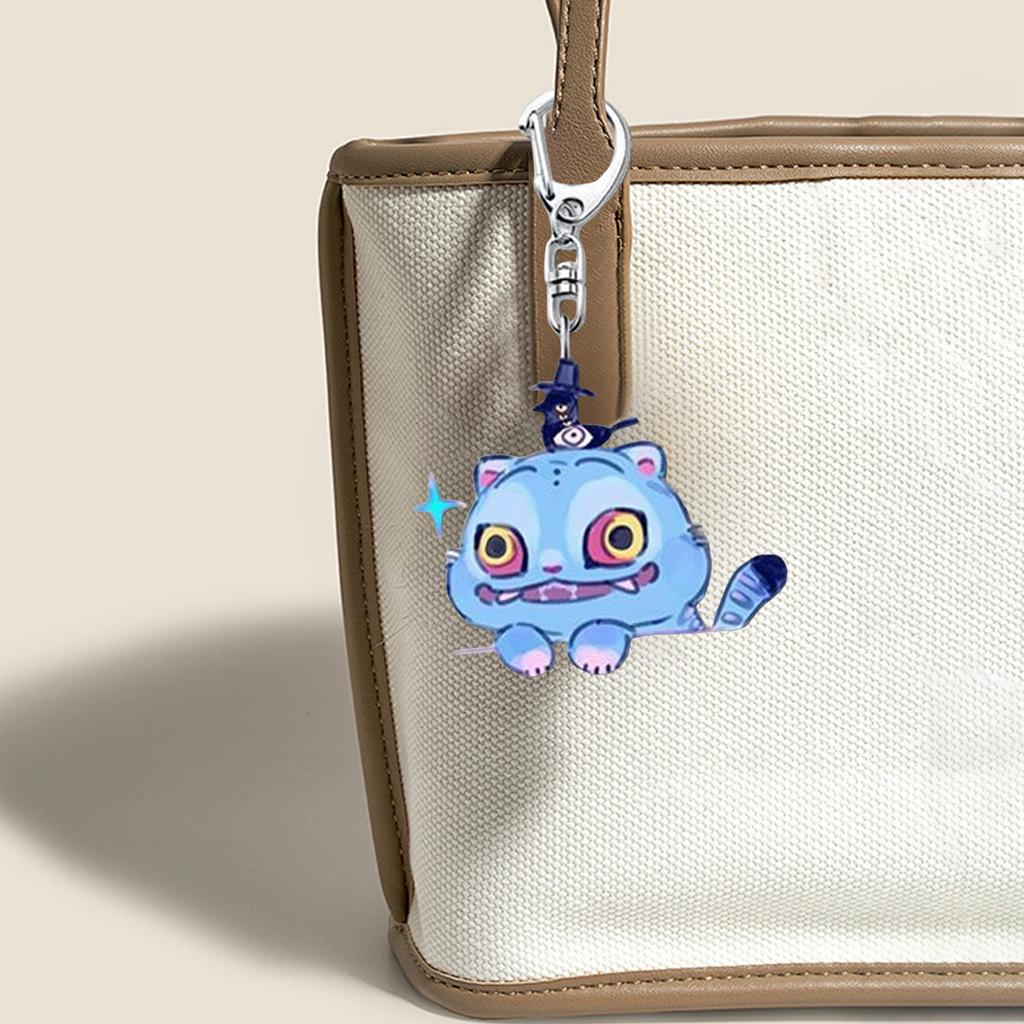 2d Acrylic Compass Support Stick Rocking Music Keychain Pendant Accessory