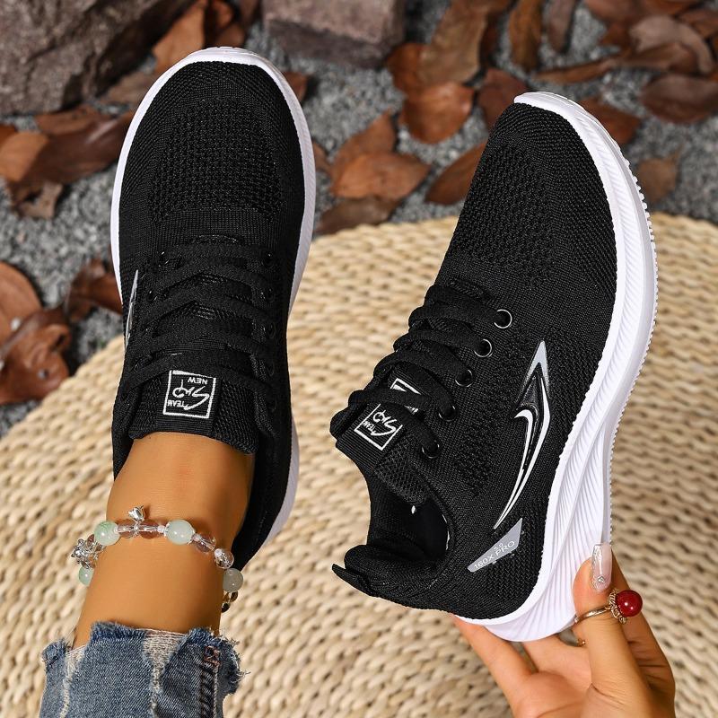 

Shoes women s sports style new breathable mesh women s summer soft sole casual women s knitted comfortable women s shoes 37 чёрный