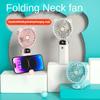 Handheld Fan Mini Foldable Portable Neck Hanging Fans 5 Speed USB Rechargeable 3000mAh Fan with Phone Stand and Display Screen