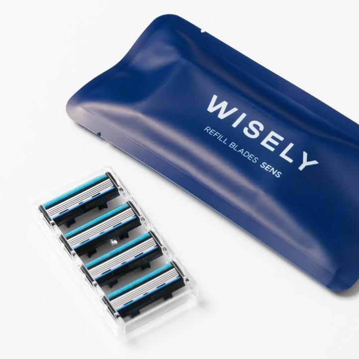 

Wise Starter Razor Set PRO, ручка для гоління + лезо бритви + пробне лезо, 1 комплект SENS 4 Blades