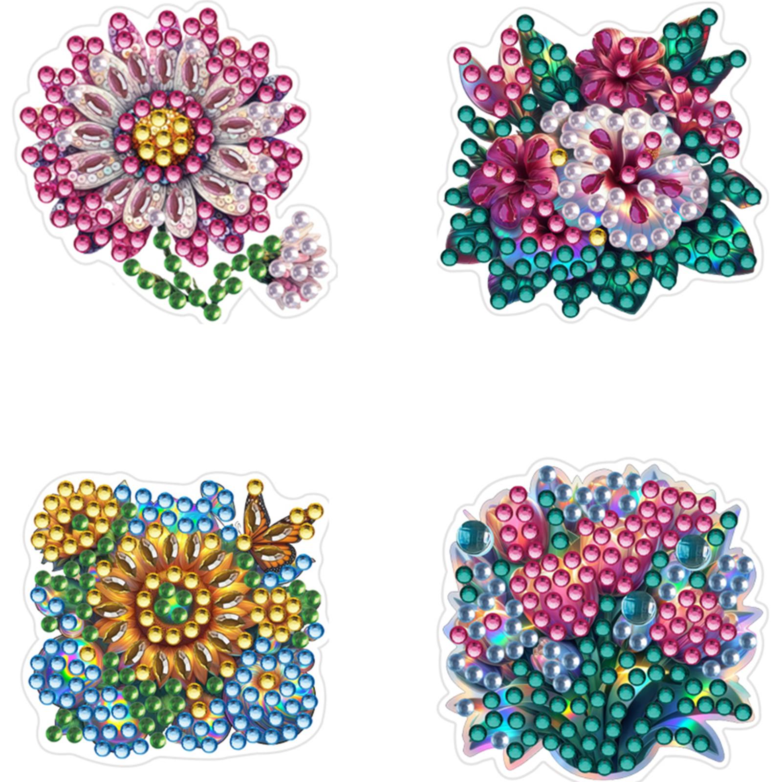 

Flowers Animal 4pc/Sets DIY Diamond Art Car Air Vent Clip Aromatherapy Car Interior Accessories Car Air Conditioning Outlet Clip