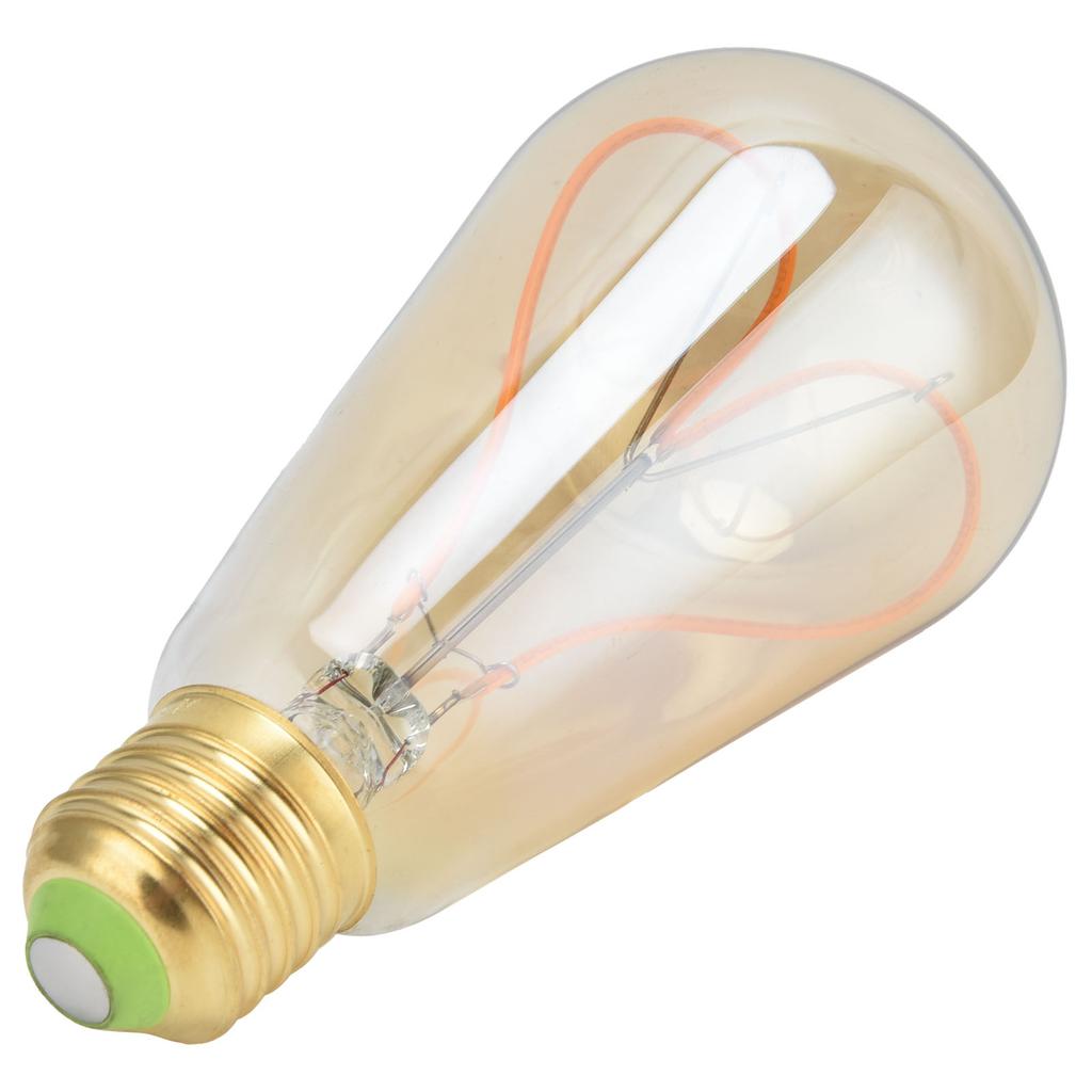 Vintage Light Bulb E27 4W High Light Transmittance Flexible Spiral Filament Adjustable Brightness Warm Light LED Bulb
