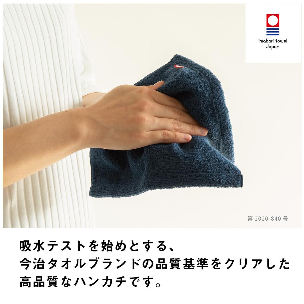 Top Factory Imabari Towel Handkerchiefs for Imabari Iroha Pile Solid 23cm X Perfect for Retirement Return and Set of 2 Dark Men, Handkerchiefs, Color,