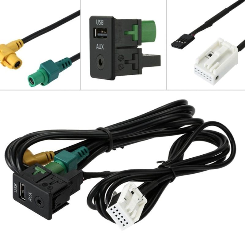 Ersatz AUX USB Schalter Port Buchse & Kabel USB AUX Schalter Stecker mit Kabel für RCD510 RCD310 Autozubehör