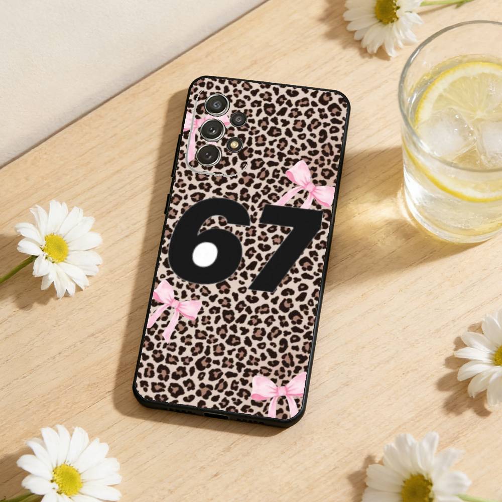 67 Six Seven Phone Case For Samsung S26,S25,S24,S21,S22,S23,S30,Ultra,S20,Plus,Soft Silicone Black Cover