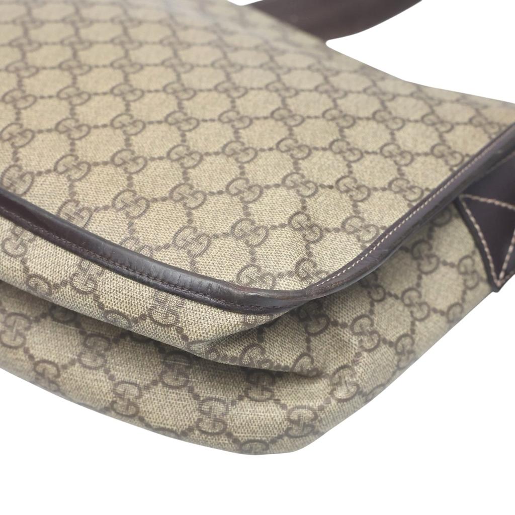 GUCCI GG plus GG Supreme Shoulder Bag GG Supreme Canvas Brown 201732 002122 Used