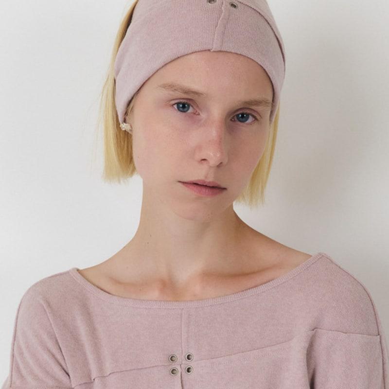 SEALOT SIGNATURE EYELET ANGORA HAIR BAND (pink)