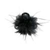 Extra Long Ostrich Feather Claw Clip: Fluffy Bow Hair Accessory