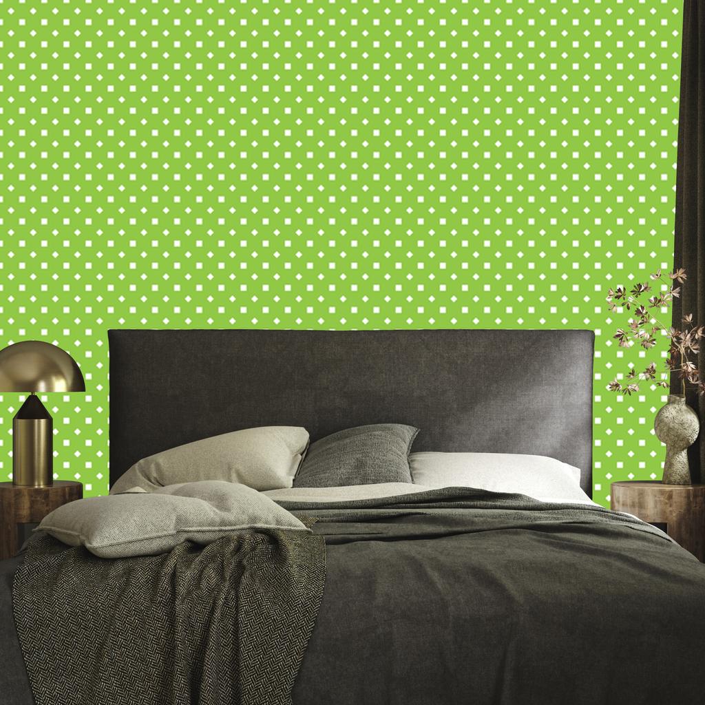 Lime Dots Wallpaper, Soft Forms for Living Room and Bedroom 50x1000