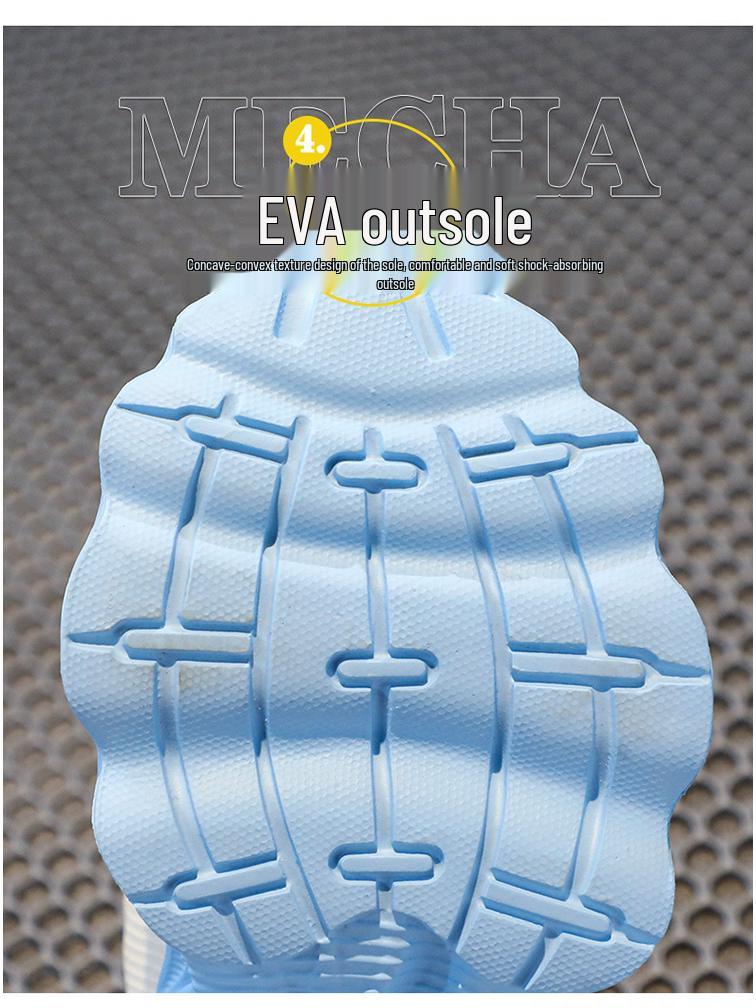 2024 Autumn Boys' Breathable Mesh Knob Buckle Sports Shoes