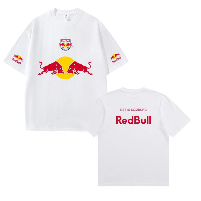 

Летняя футболка Red Bull Salzburg Football Club 2026 – Повседневная Спортивная с Коротким Рукавом для Фанатов S белый