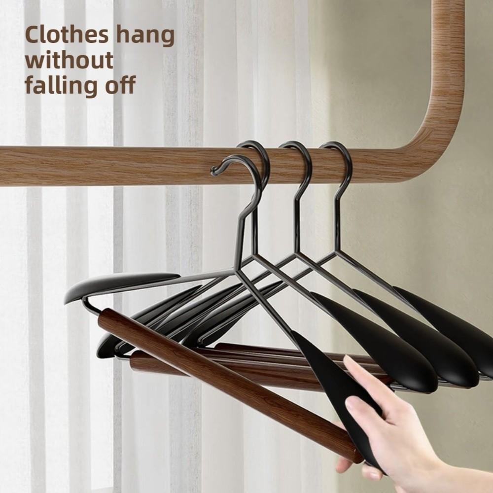 3 Stück Vintage Buchenholz Kleiderbügel Verdickter Anti-Rutsch-Kleiderbügel Langlebiger Spurloser Kleiderbügel Hotelgebrauch