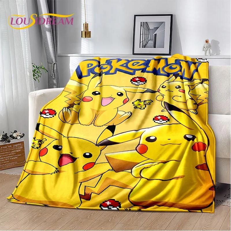 Japanese Pokemon Cute Cartoon Soft Flannel Blankets,Throw Blanket Comfortable Blanket for Picnic Beds Sofa Home Bedroom Kids