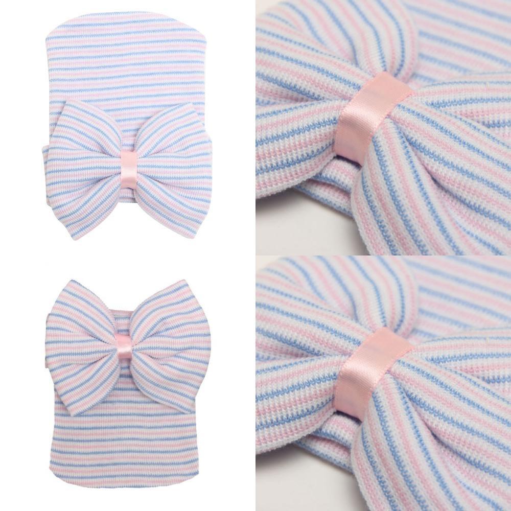 Adorable Newborn Baby Hat With Large Bow Stylish Knit Design For Spring And Autumn Seasons