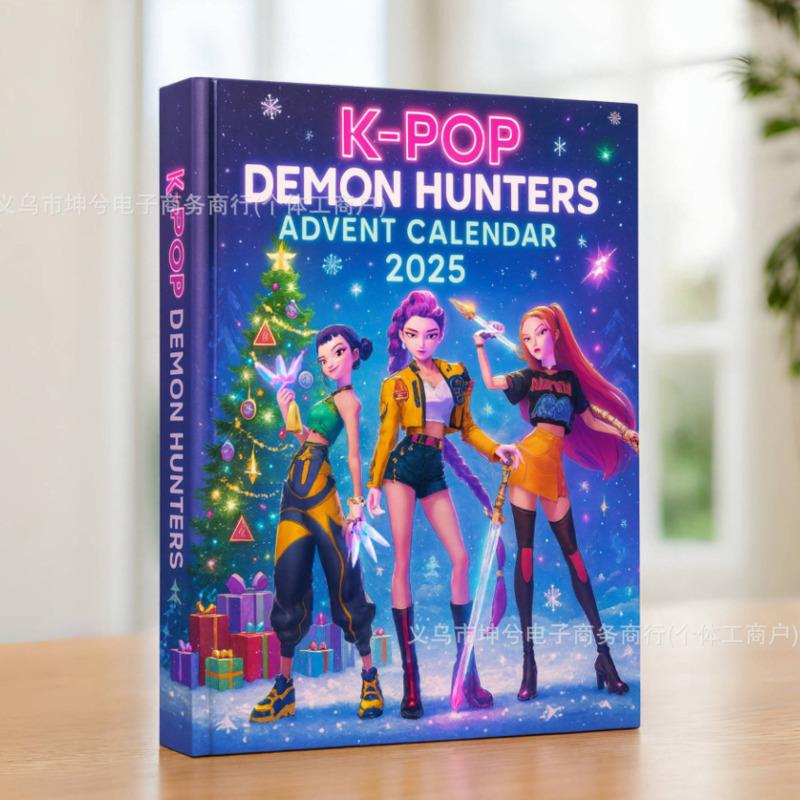  3D K Pop Demon Hunters Advent Calendar K-Pop Demon Hunters Rumi Mira Zoey Christmas Countdown Advent Calendar Gift 24 Days