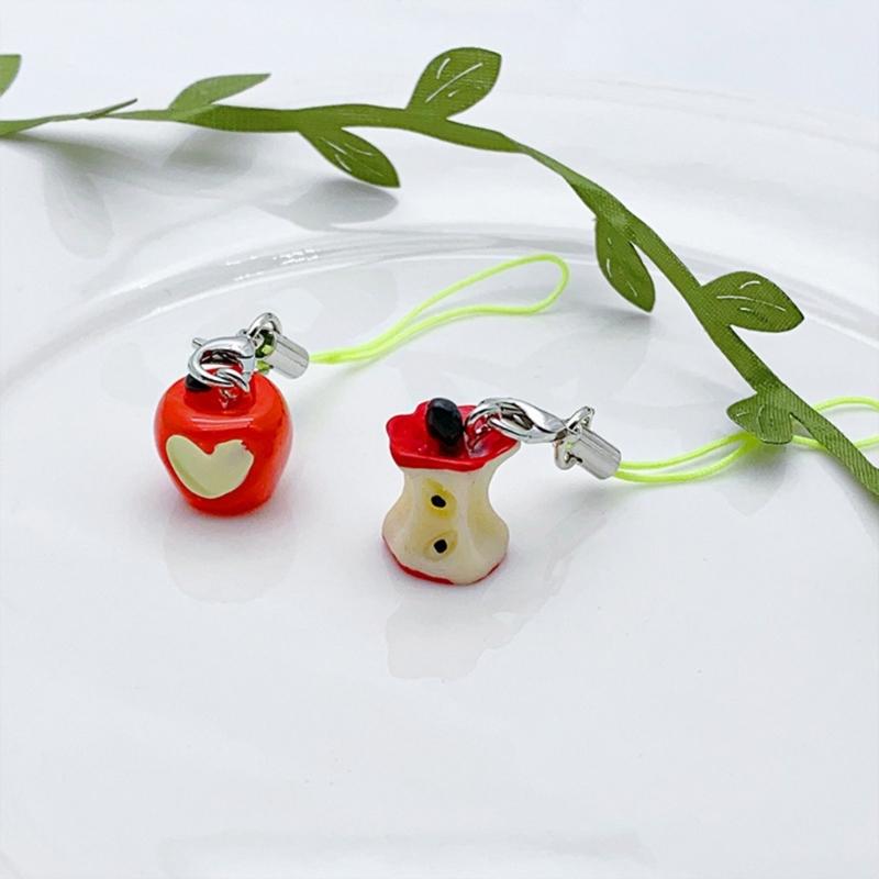 Multi Color Phone Lanyard Fruit Shapes Pendant Wrist Strap Detachable Phone Chains Keyring Portable Accessory for Women