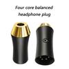 Professional 4-Pin XLR Sound Connector with Screwdriver for Balanced Headphone Signal Enhancement Aluminum Alloy