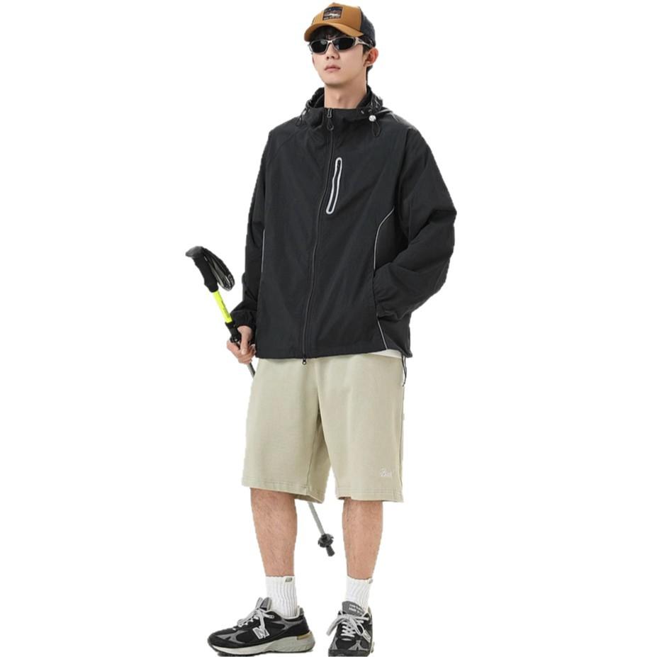 Hiking light and thin outdoor sunscreen clothing men's 1011 new summer UV protection couple sports hooded jacket