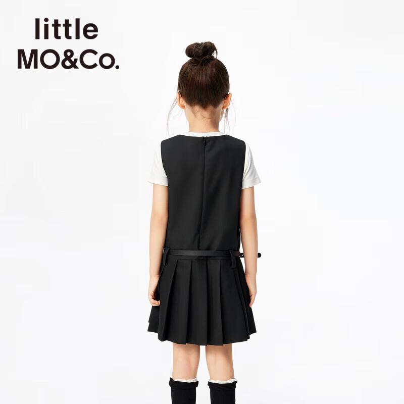 Little MO&Co. Girls' 5A Antibacterial Sun-Protective Sleeveless Pleated Dress