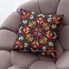 Bohemian Vintage Floral Print Throw Pillow Covers Pattern Cushion Cover Suitable For Sofa Bedroom Car Pillow Cover