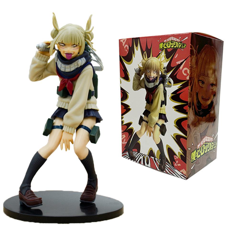 My hero academy anime character peripheral himiko toga beautiful uniform battle version figure table ornaments model toy present