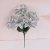 Cross-border Christmas 5-Fork Velvet Artificial Flower Bouquet - Green Plant Bonsai Christmas Decoration