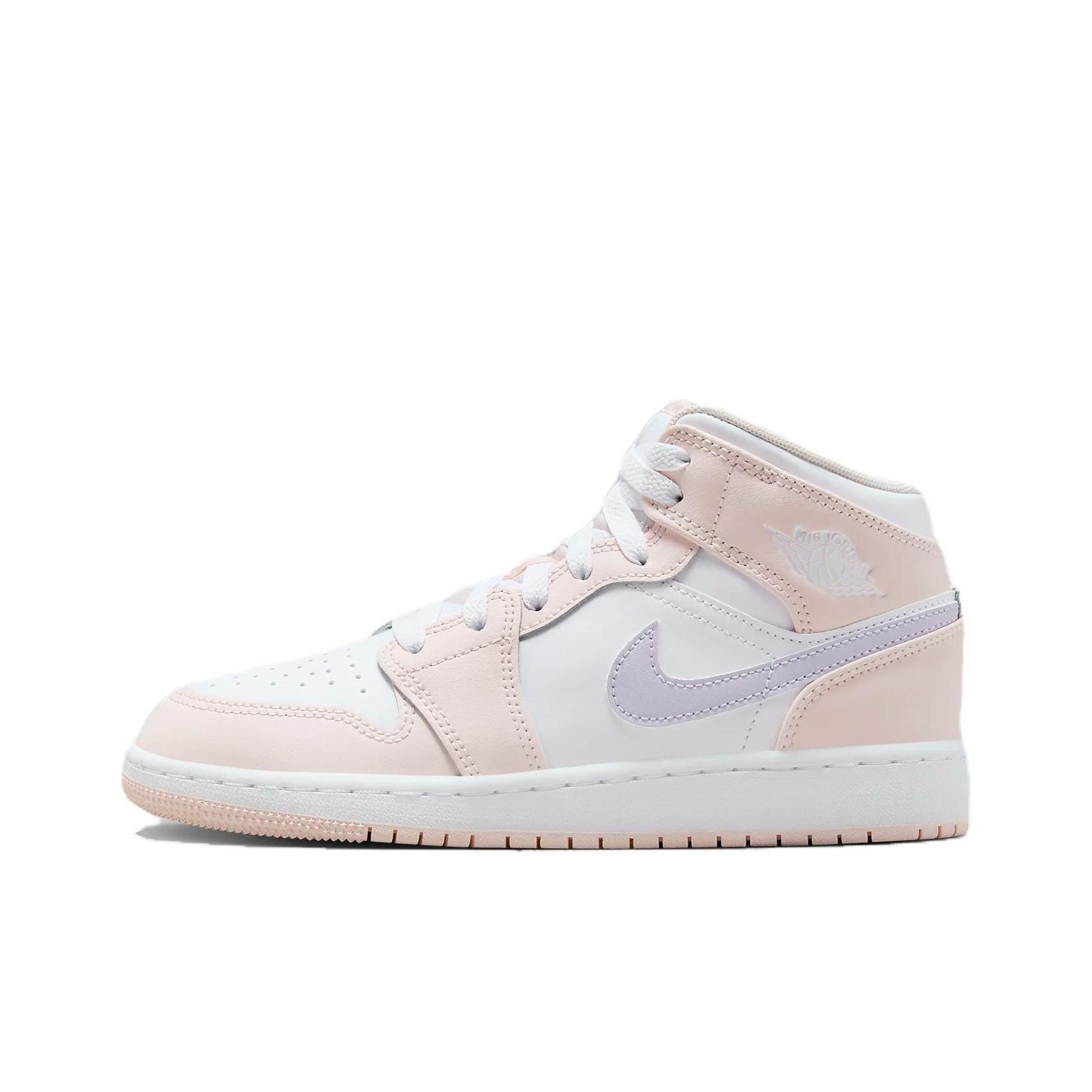 

new Jordan Kids Air Jordan 1 Mid Pink Wash Sneakers 40