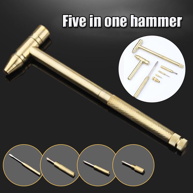 5-in-1 Hammer and Screwdriver Set Detachable Screwdriver Ultimate Household Multi-Tool for Grandfather Husband