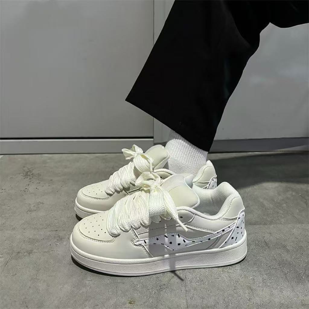Dopamine Niche Milky White Bread Shoes Women's Tide Spring New Student Versatile Casual Board Shoes