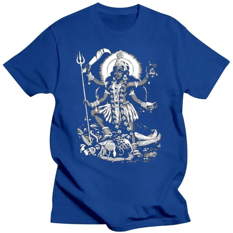 Round Neck Cotton Black Top High Quality Fashion  Hindu God Kali Men's T-Shirt Summer Fashion Short Sleeve T-Shirt  Streetwear