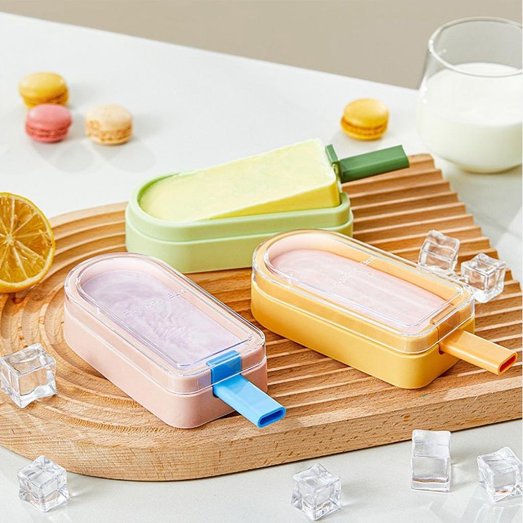 Summer Homemade Ice Cream Molds With Easy Demolding And LIDS, Food-grade Silicone Molds, Household Ice Lolly And Cheese Stick Molds.