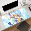 Gaming Mouse PadLarge Desk MatAntislip Stitched Edges Anime Girl with Music Notes Print Keyboard Pad for Gamer Home Office