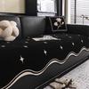 Leather Sofa Cushion Is Universal In All Seasons, Advanced Sense Dirt-Resistant Seat Cushion  New Fixed Non-Slip Straight Row Sofa Cover Towel