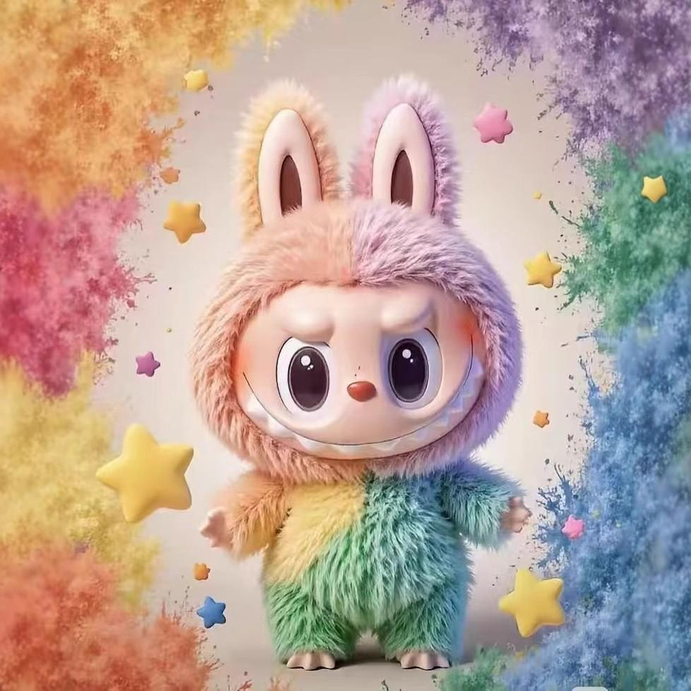 Roztomilý Labubu The Monsters Slepý box Srdíčkový makaronka Kawai Hádací taška Figurka Model Klíčenka Překvapení Dárek Hračka