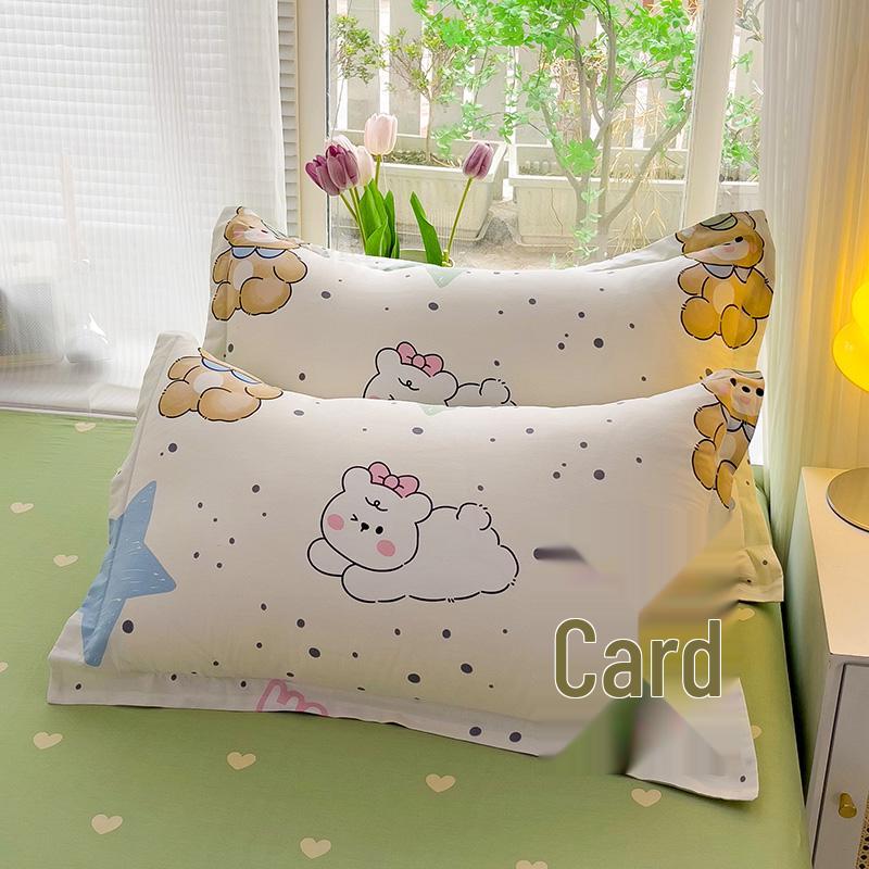Set of Two Pure Cotton Pillowcases, 48x74cm - Pillow Core Covers [Pair Only]