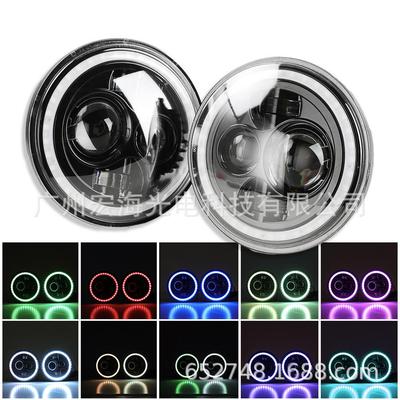 Reflektory LED 7" i światła przeciwmgielne 4" Wrangler: Off-roadowy kierunkowskaz z ringiem Angel Eye.