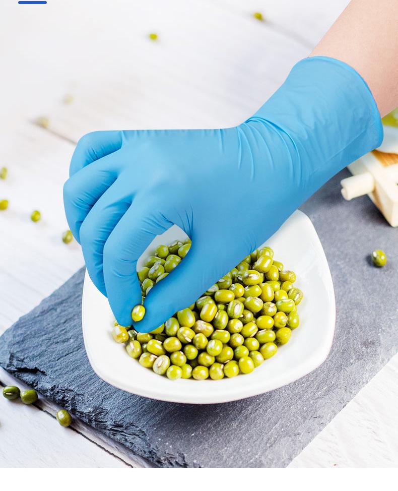 Disposable White Nitrile Gloves - Food Grade, Powder-Free, Versatile for Hairdressing, Experiments, and Household Use