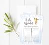 Inkdotpot Baby Shower Game Set Of 50 BabyA  AlphabetA  ABCA  Game Giraffe Jungle Animals Party