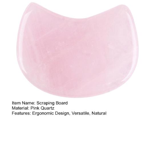 Pink Quartz Scraping Board Cat Head Shape Facial Massage Tool for Lifting Firming V-Face Line Relieves Fatigue Promotes Circulation Spa Gift for Women