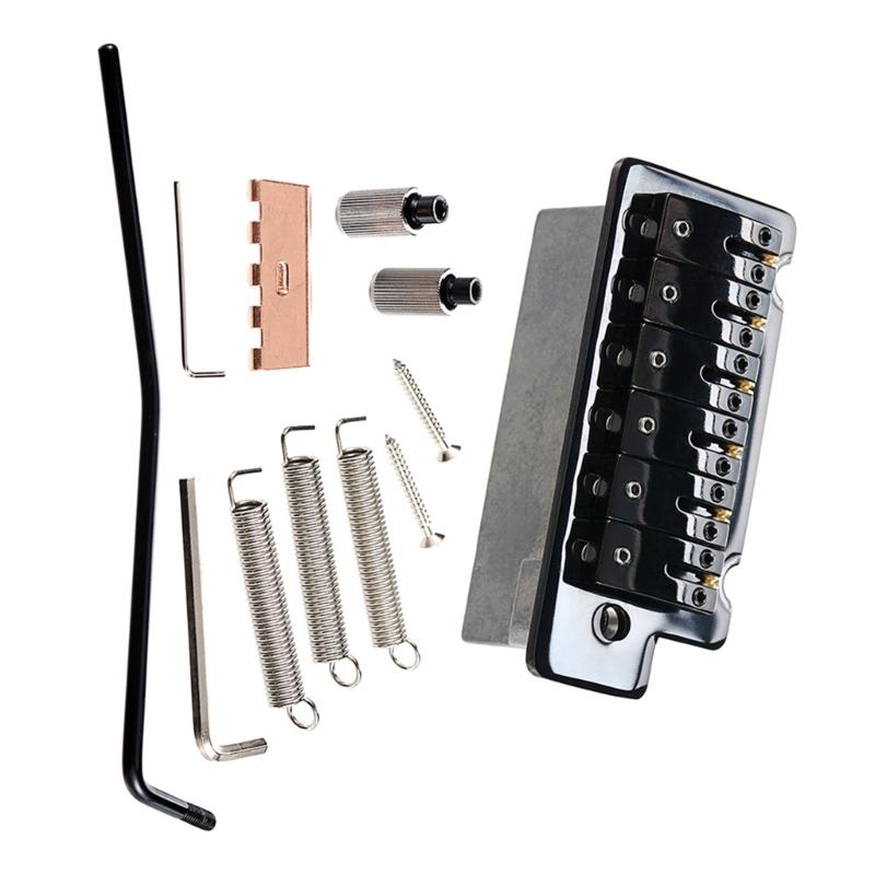 

Professional 2 Point Tremolo System Metal Texture for Electric Guitars with Roller Saddles and Installation Hardware 1