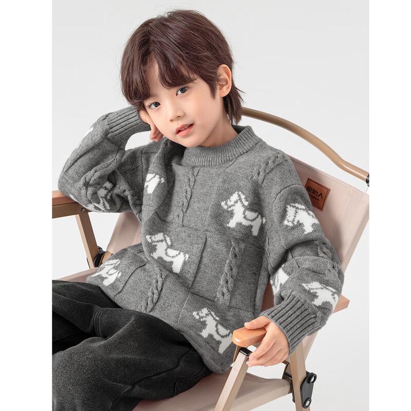 Duoduo Boys  Little Horse Pattern Winter Knit Sweater 110